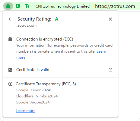For RSA/ECC SSL Certificate that support ECC CT
